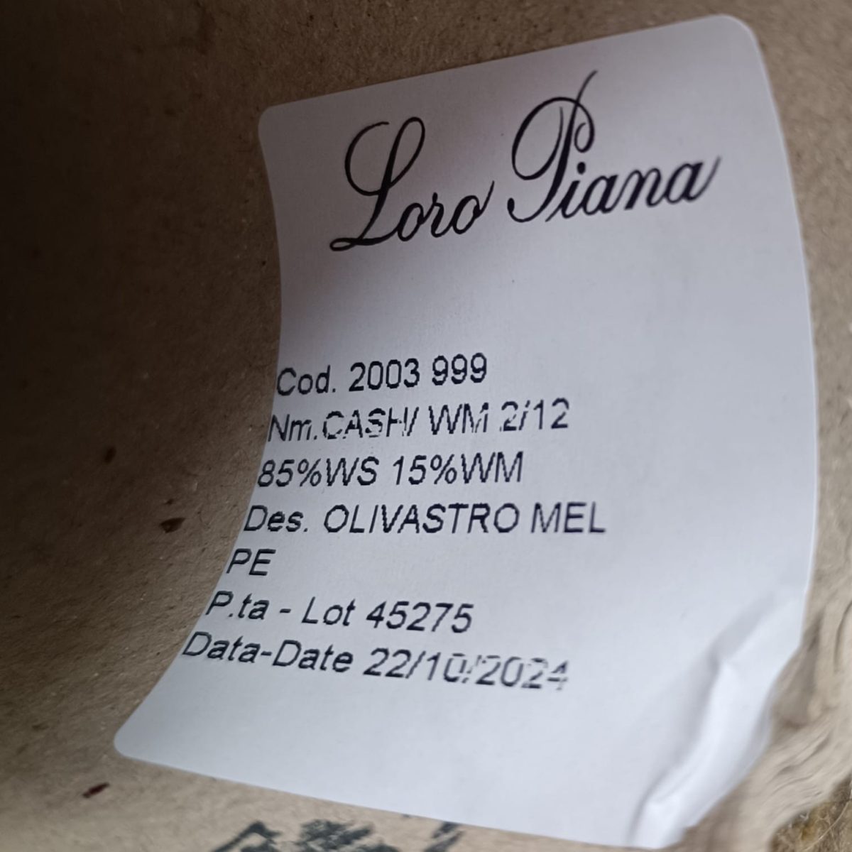 Пряжа Loro Piana Cash/Wm, кашемир бобинный, темная олива мел цвет темная олива мел