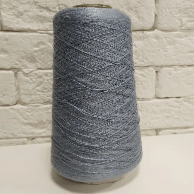Пряжа Ricignolo Sumatra, шёлк бобинный, серо-голубой