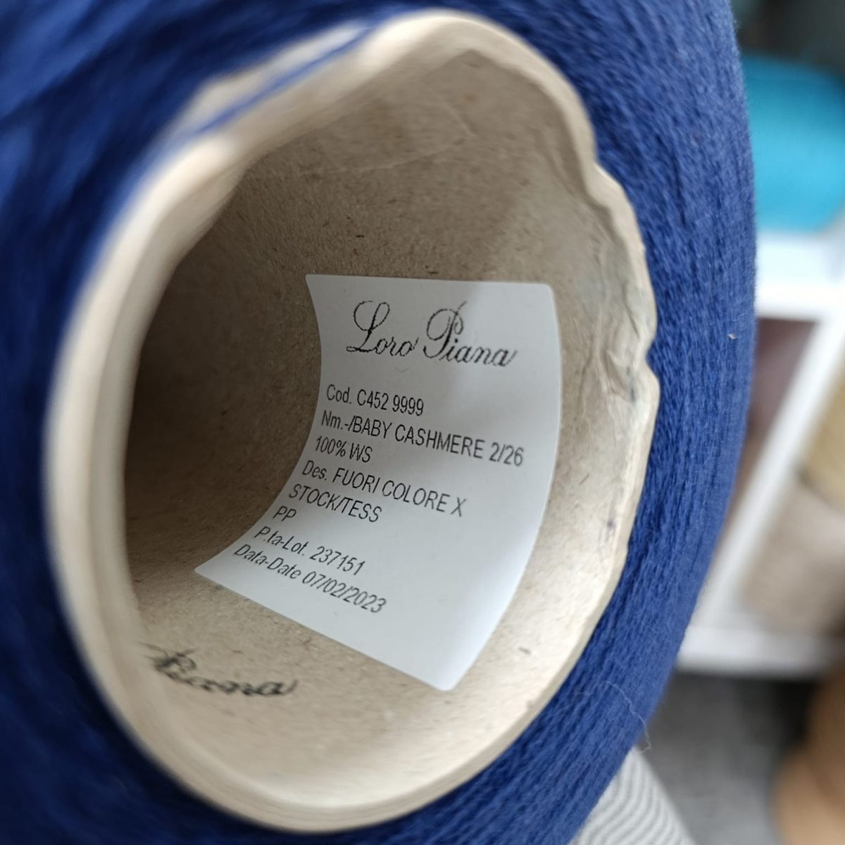 Пряжа Loro Piana Baby Cashmere, кашемир бобинный, роял цвет роял