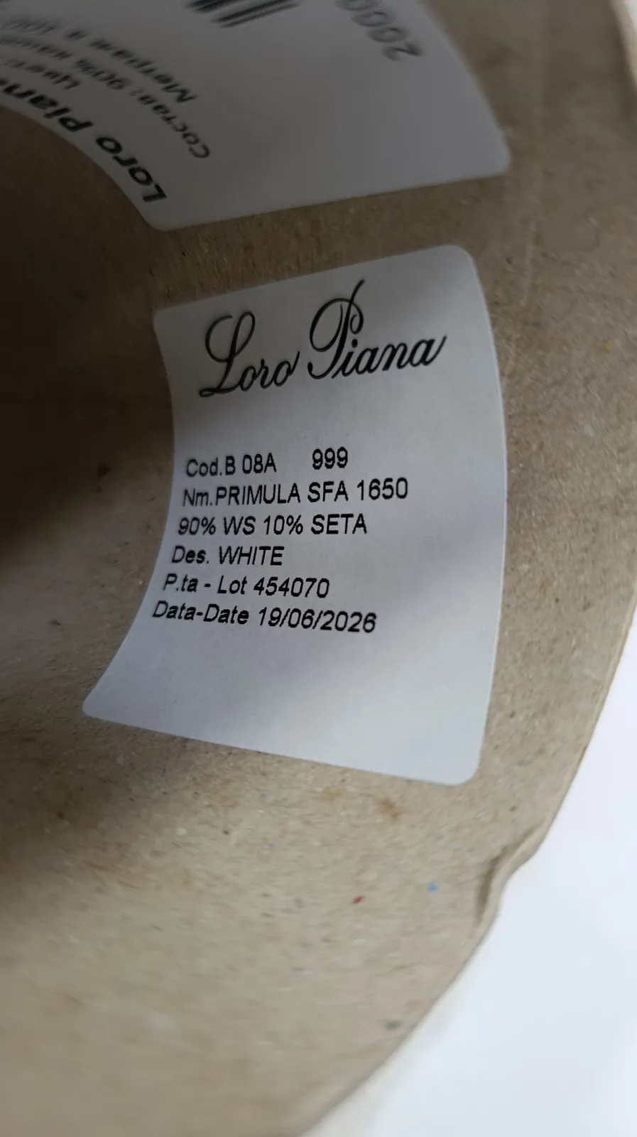 Пряжа Loro Piana Primula, кашемир бобинный, молоко
