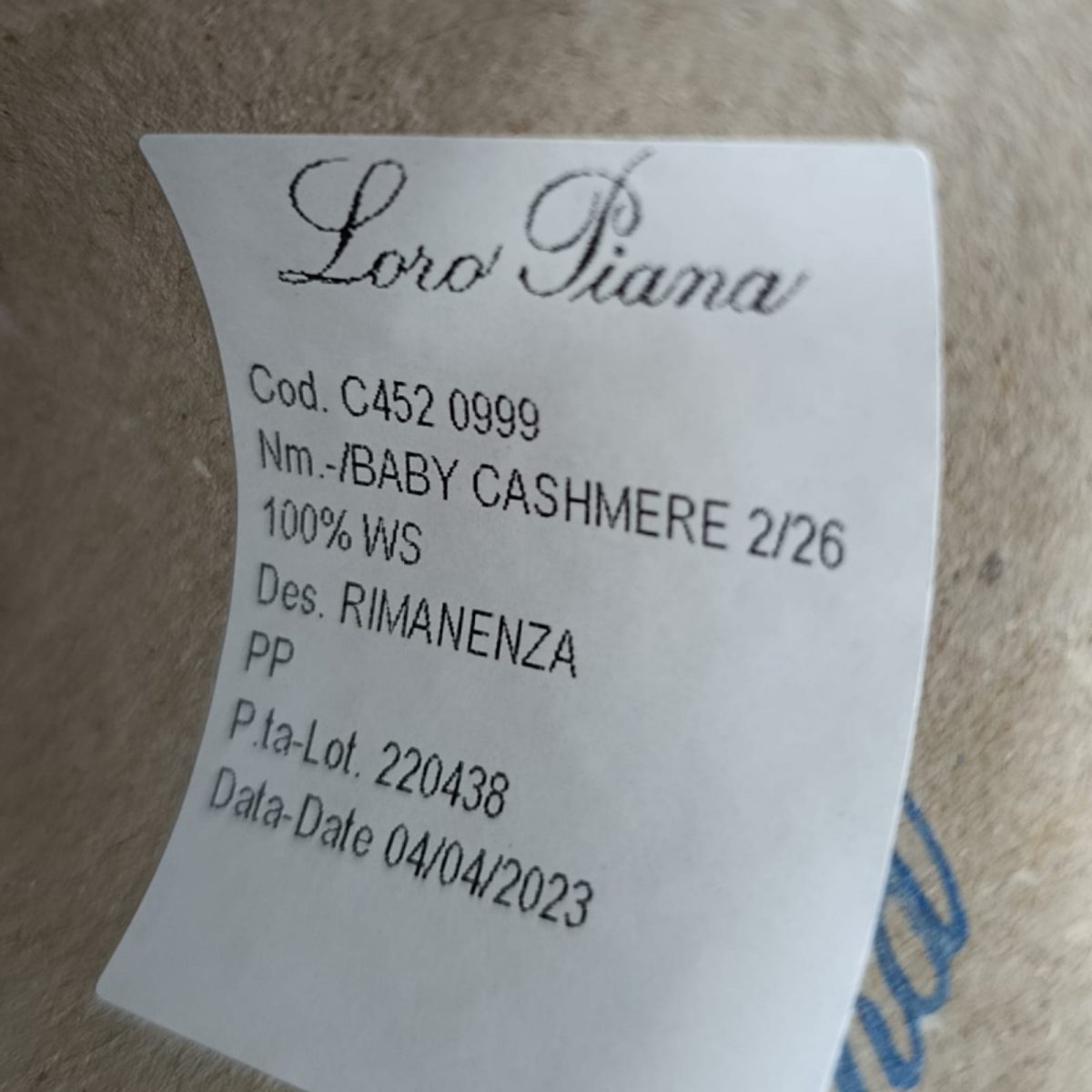 Пряжа Loro Piana Baby Cashmere, кашемир бобинный, верблюжонок цвет верблюжонок