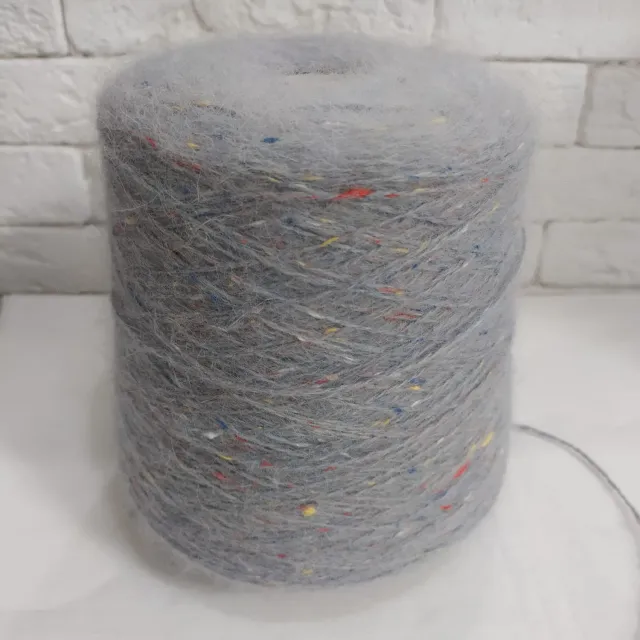 Пряжа Stock Yarn Italy Angora Tweed, ангора бобинная, туча