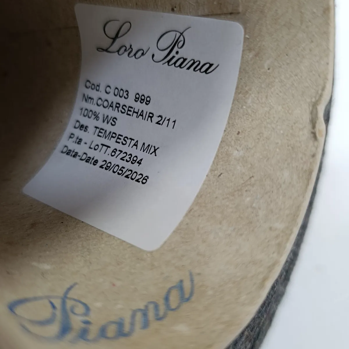 Пряжа Loro Piana Coarsehair, кашемир бобинный, шторм