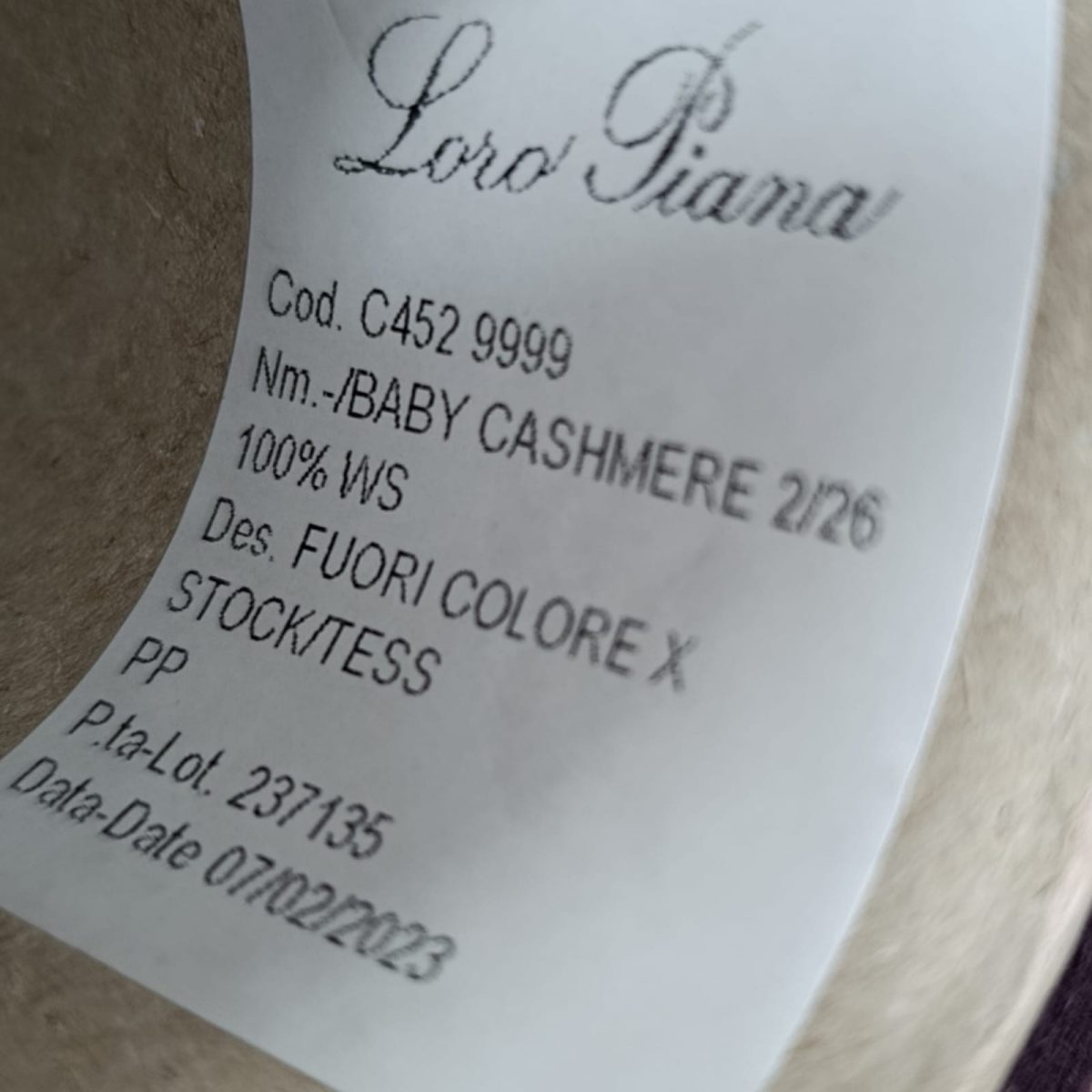 Пряжа Loro Piana Baby Cashmere, кашемир бобинный, баклажан цвет баклажан