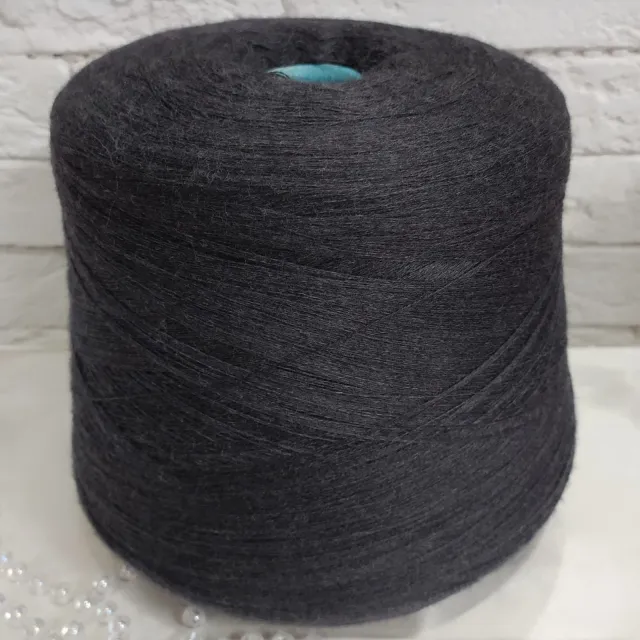 Пряжа Zegna Baruffa Cashwool, меринос бобинный, антрацит