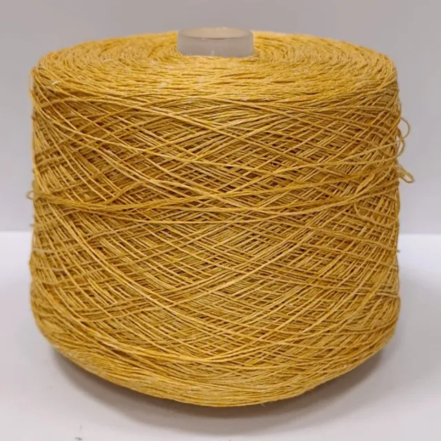 Пряжа Luxury Selection Frescolino, лён бобинный, золотисто-желтый