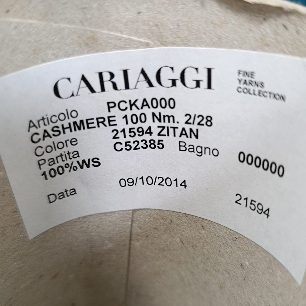 Пряжа Cariaggi Cashmere, кашемир бобинный, карамель мел
