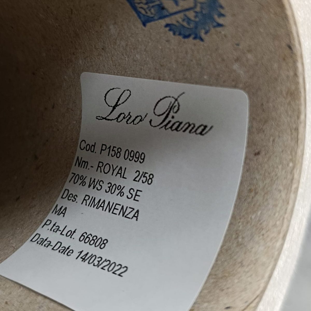Пряжа Loro Piana Royal, кашемир бобинный, молоко цвет молоко