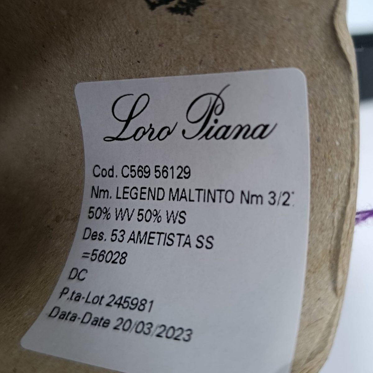 Пряжа Loro Piana Legend, кашемир бобинный, аметист цвет аметист