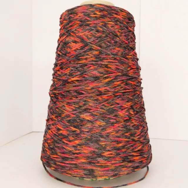 Пряжа Filpucci Multicolor, вискоза бобинная, фуксия/графит