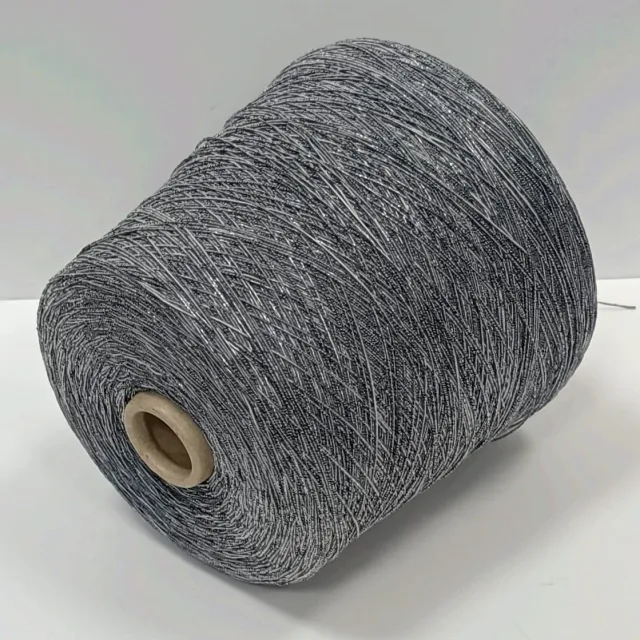 Пряжа New Mill Burla, хлопок бобинный, джинс с люрексом