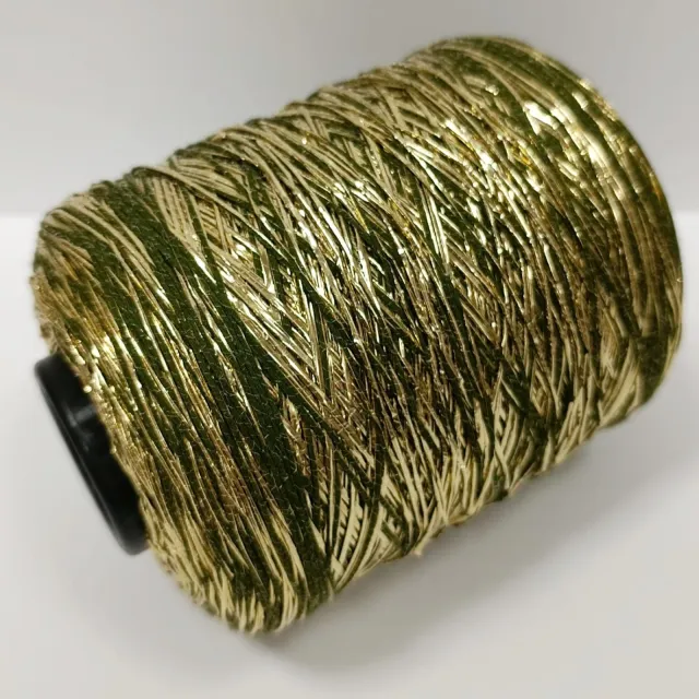 Пряжа Luxury Selection Scintilla, с люрексом в бобинах, темно-зеленый/золото