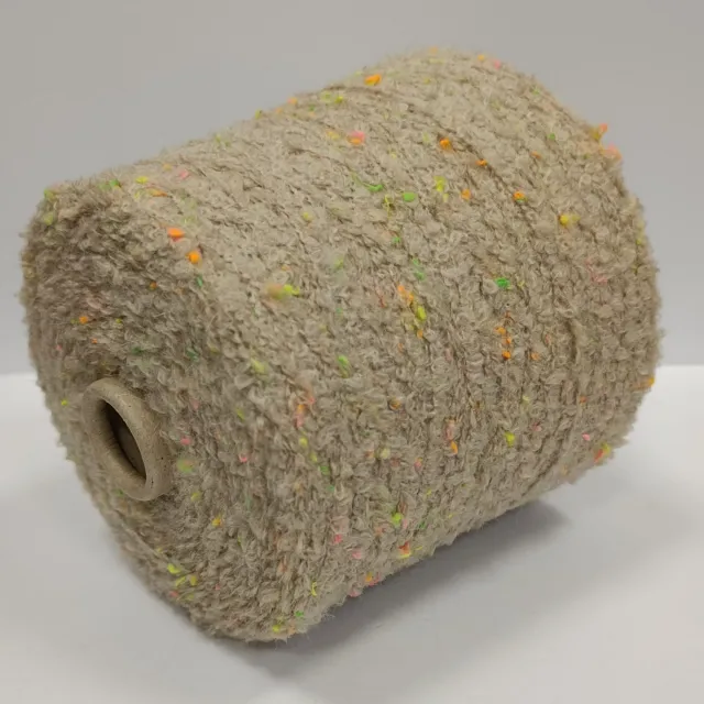 Пряжа The Italian Art Of Yarn Thea, букле бобинное, неон/твид