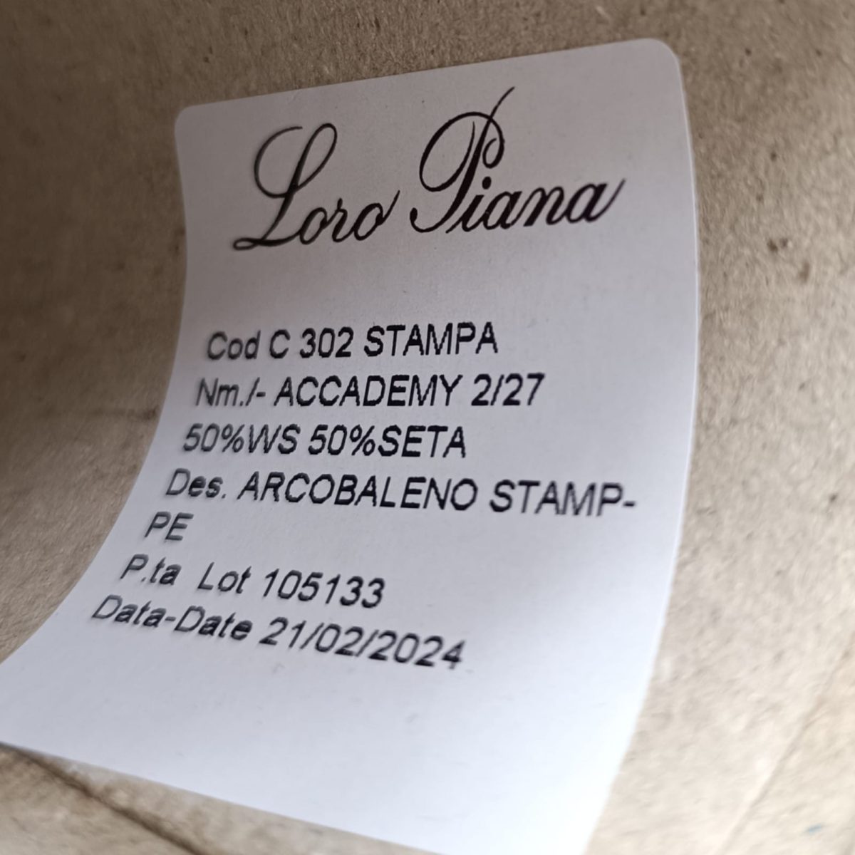 Пряжа Loro Piana Academy, кашемир бобинный, гобелен мел цвет гобелен мел