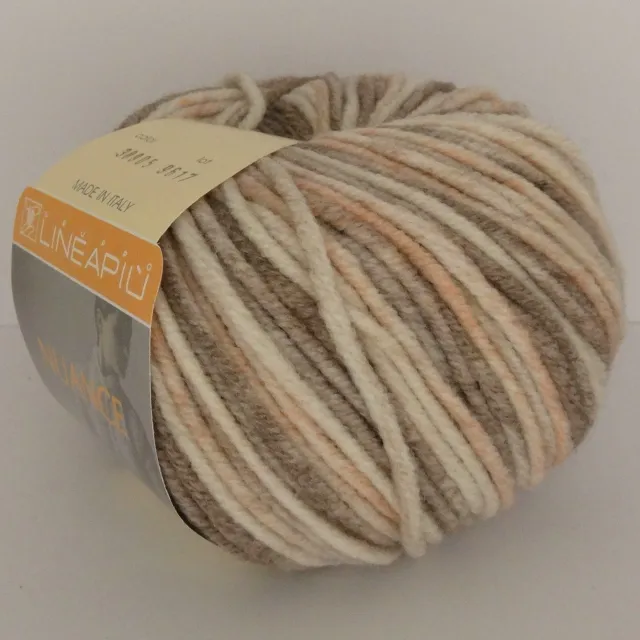 Пряжа Lineapiu Nuance (30905) 50 гр, шерсть в мотках, пудра