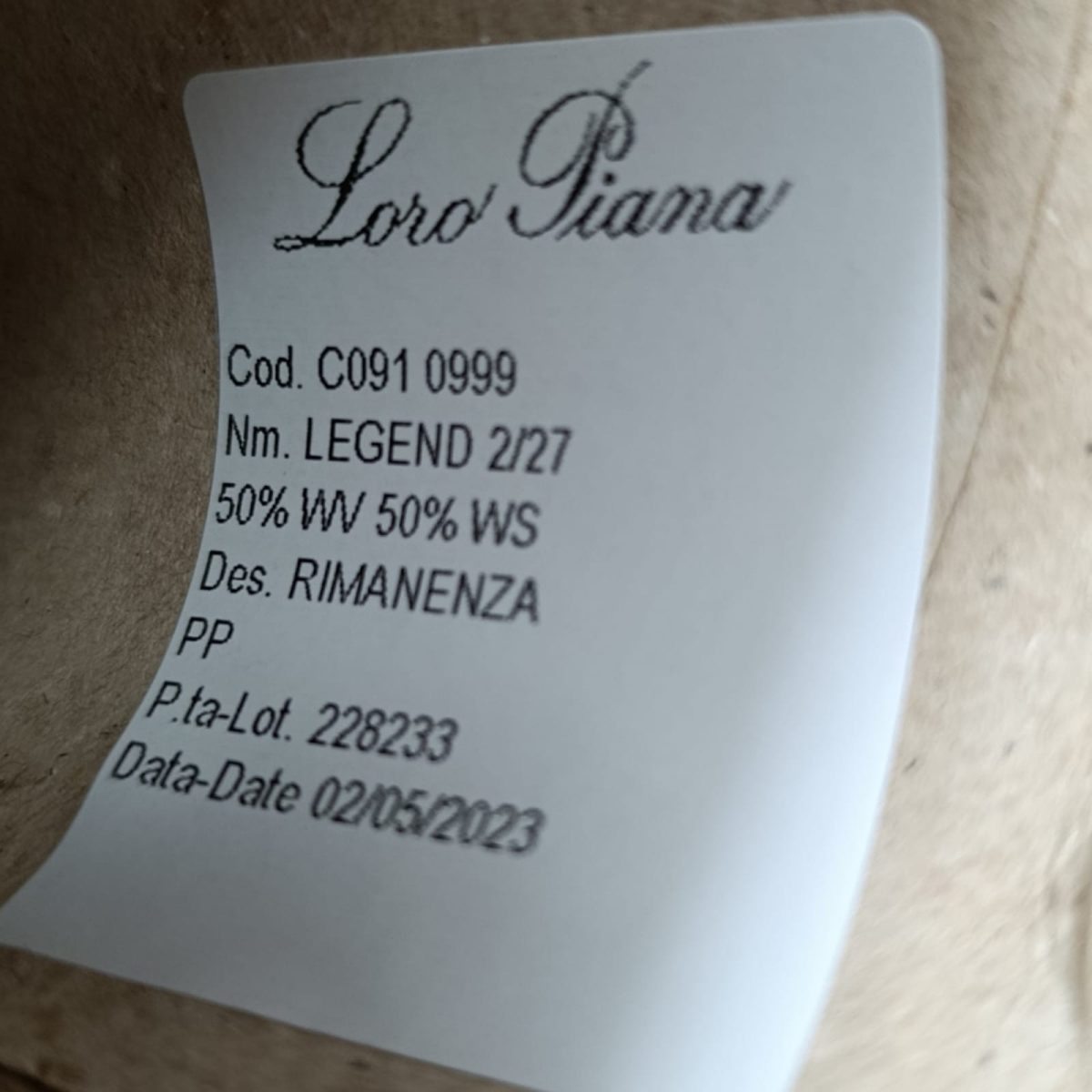 Пряжа Loro Piana Legend, кашемир бобинный, экрю цвет экрю