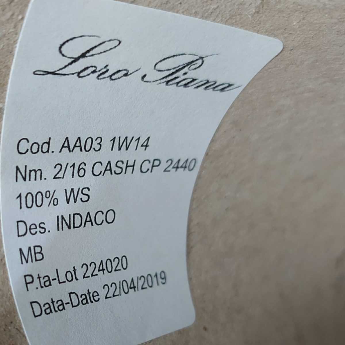 Пряжа Loro Piana Cash, кашемир бобинный, индиго цвет индиго