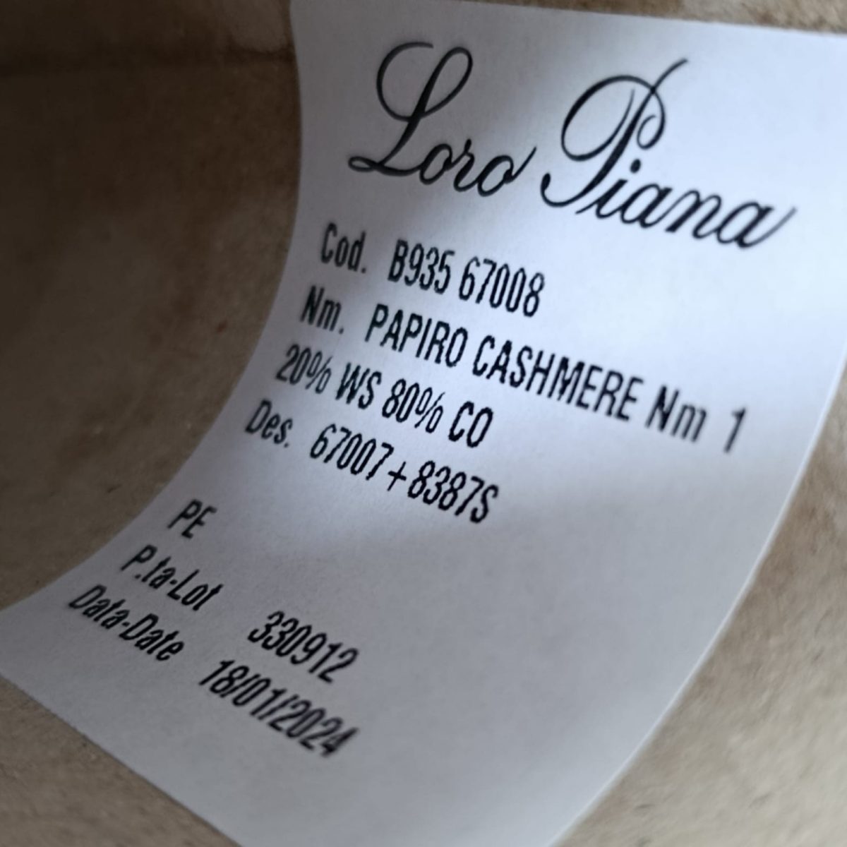 Пряжа Loro Piana Papiro Cashmere, кашемир бобинный, микс цвет микс