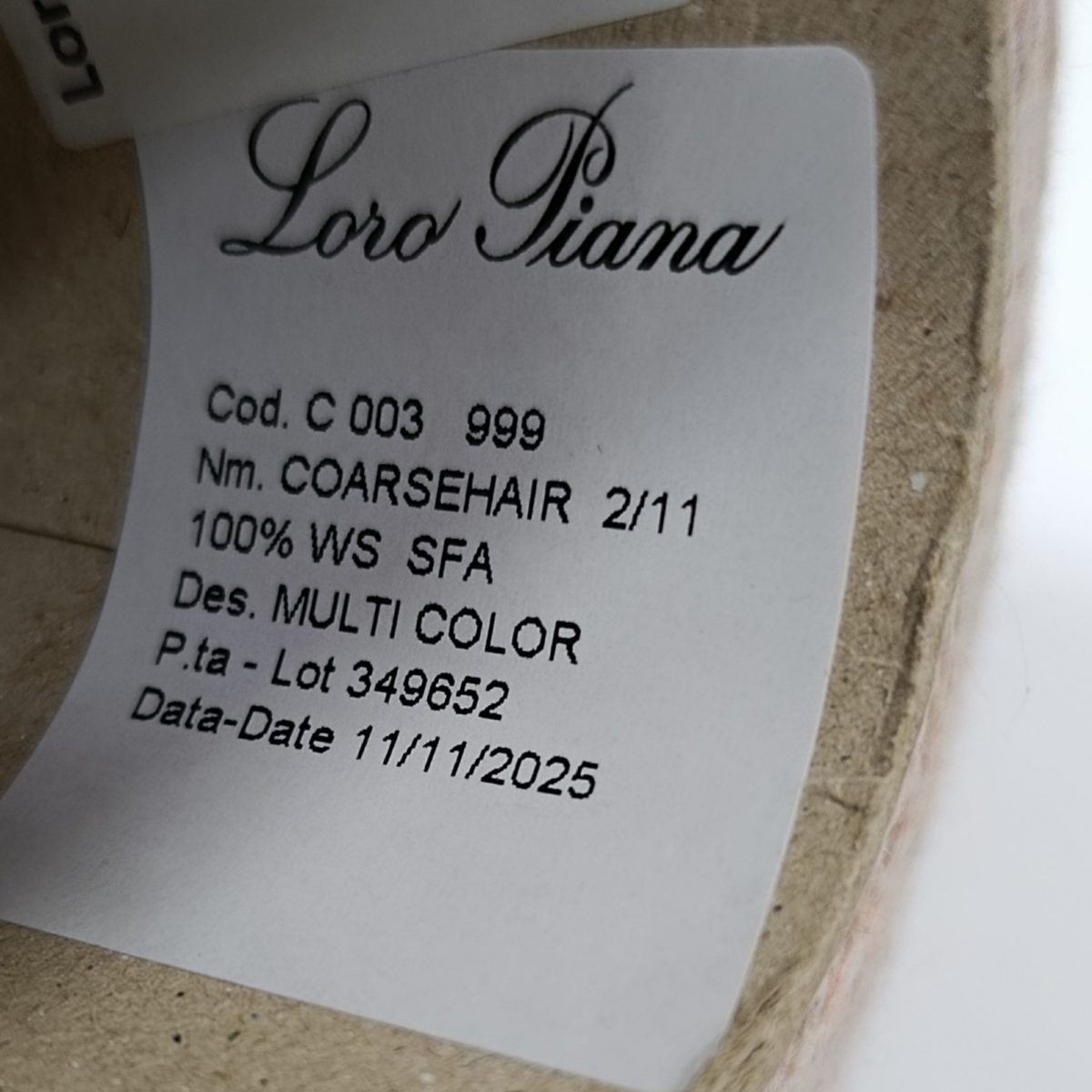 Пряжа Loro Piana Coarsehair, кашемир бобинный, розовая пудра меланж цвет розовая пудра меланж