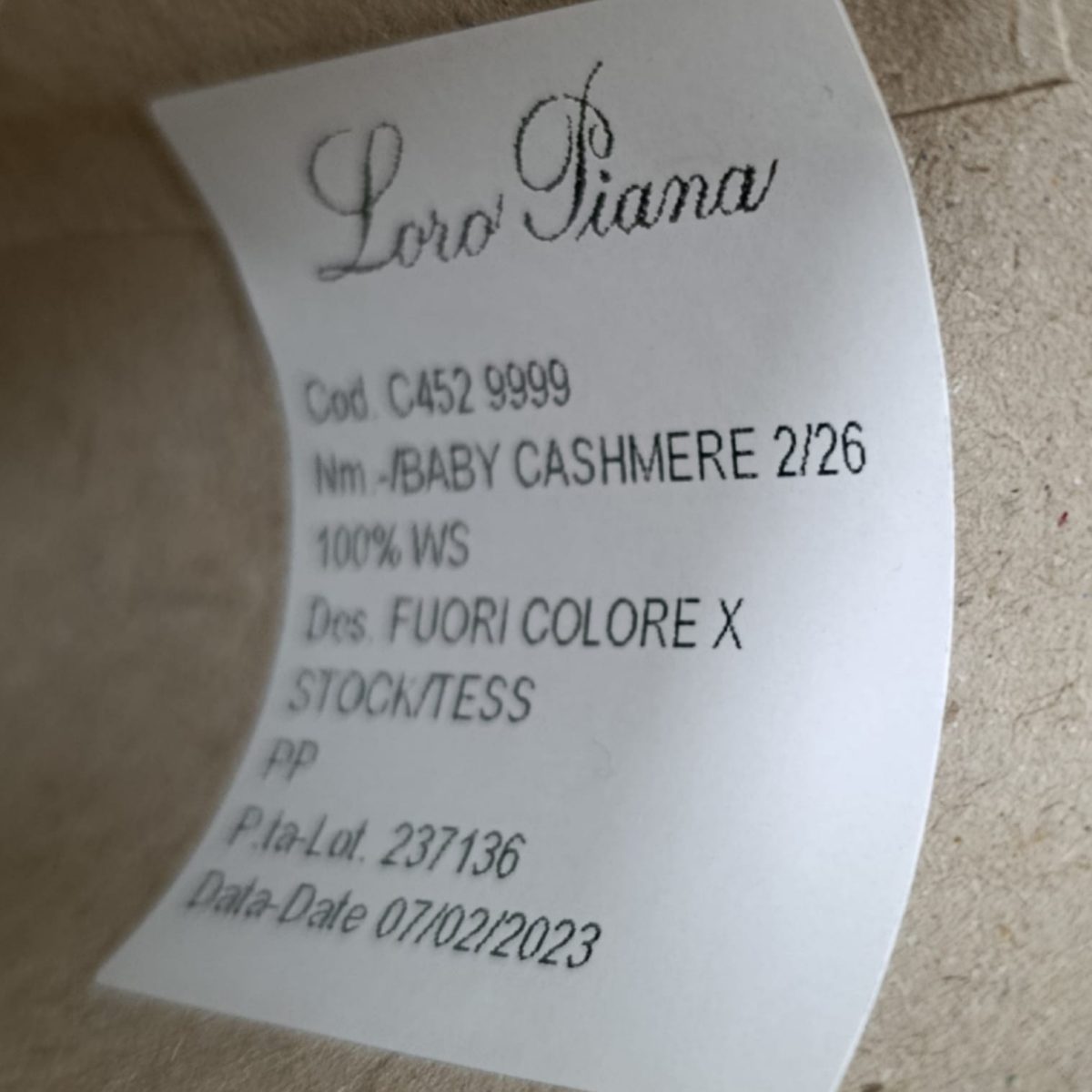 Пряжа Loro Piana Baby Cashmere, кашемир бобинный, пралине цвет пралине