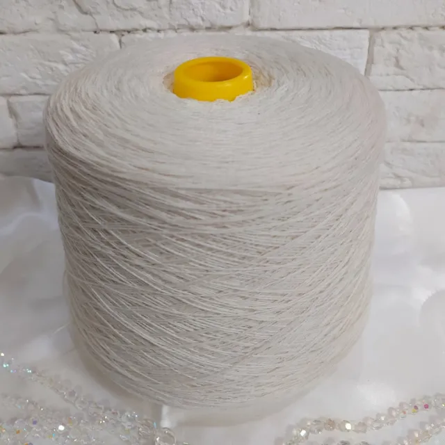 Пряжа Lambswool, меринос бобинный, молочный