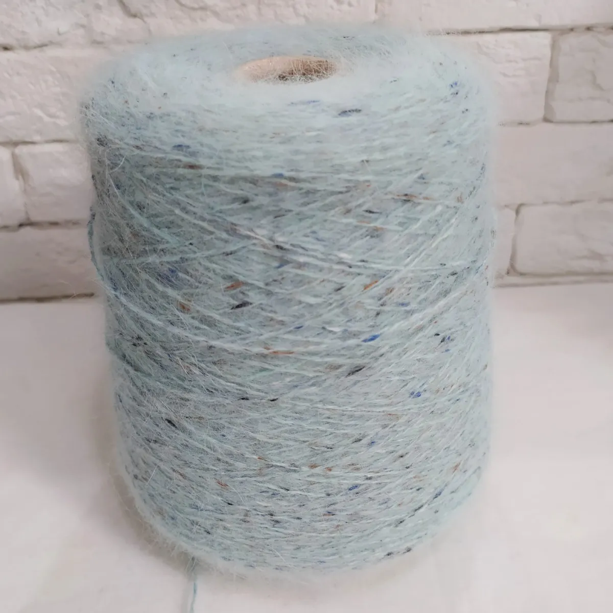 Пряжа Stock Yarn Italy Angora Tweed, ангора бобинная, ментол цвет ментол