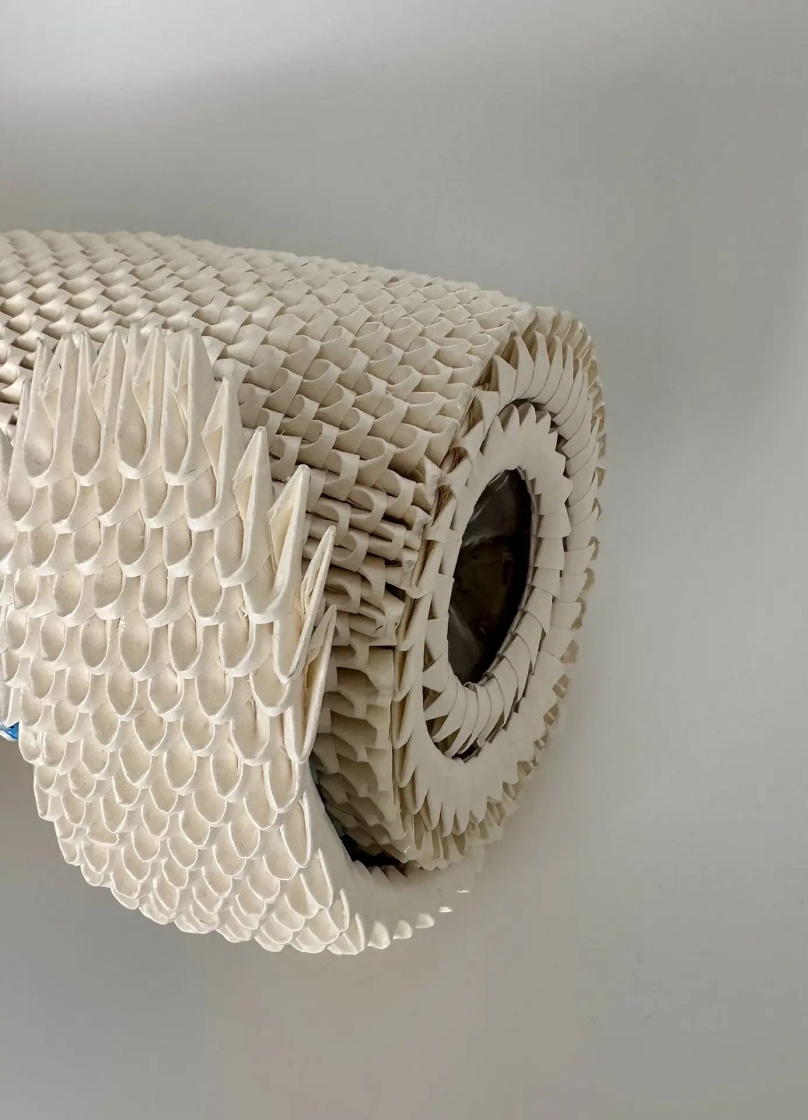 Ваза ручной работы из 3D модулей цвет Белая