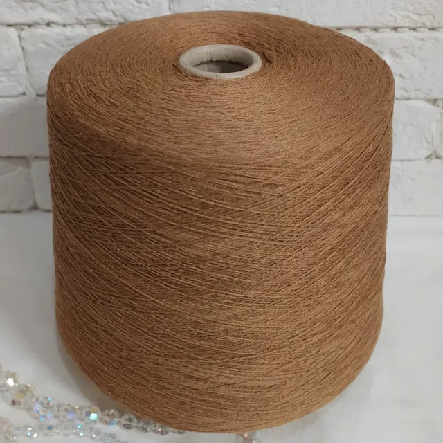 Пряжа New Mill Green Silk, кашемир бобинный, кемел
