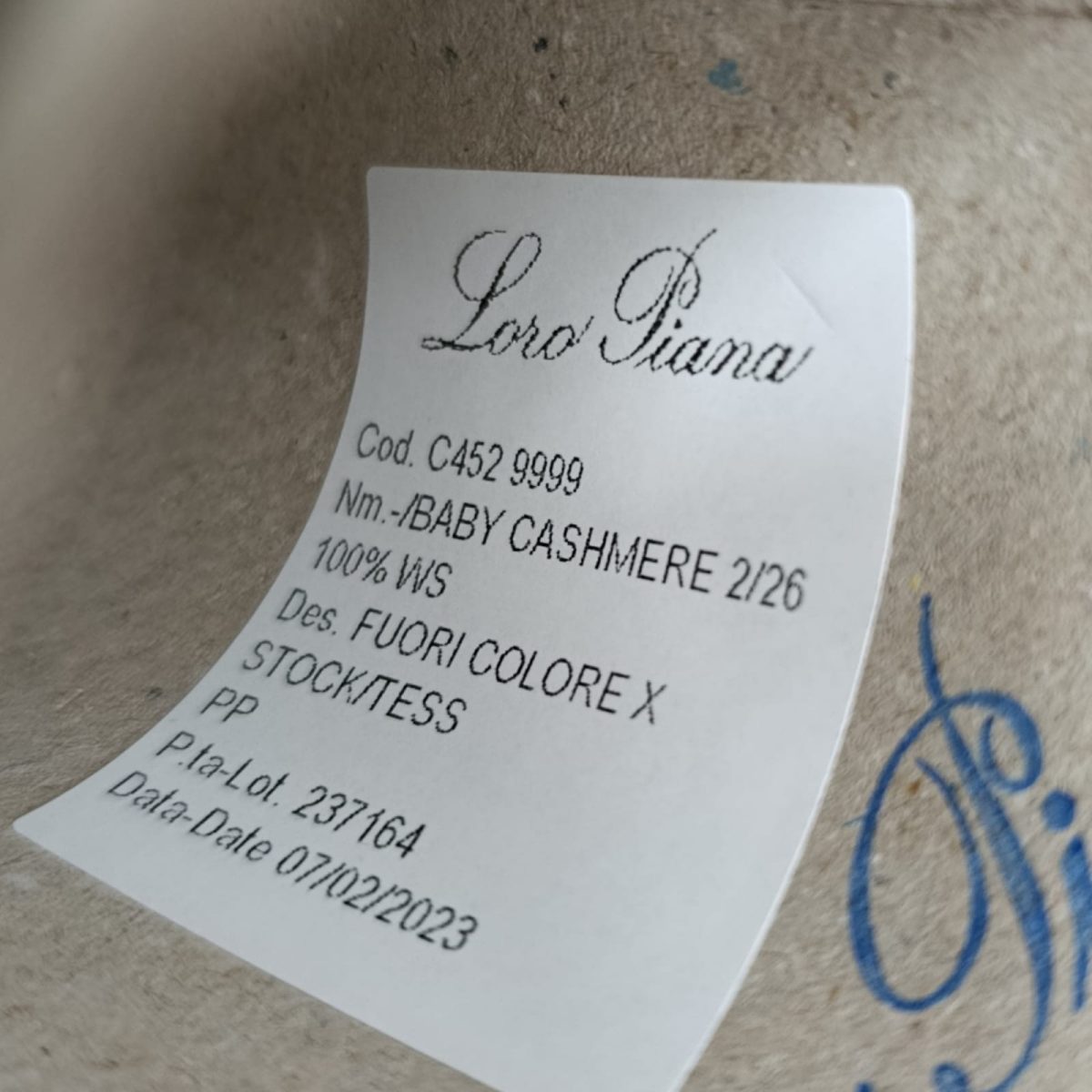 Пряжа Loro Piana Baby Cashmere, кашемир бобинный, капучино цвет капучино