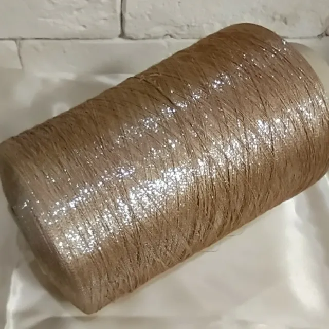 Пряжа Lineapiu Image, с люрексом в бобинах, беж люрекс