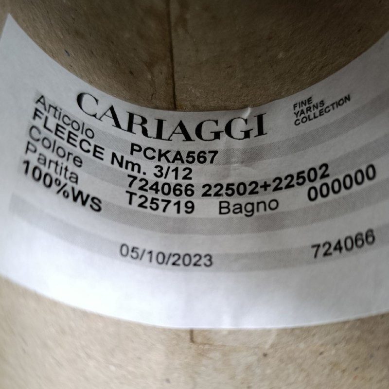 Пряжа Cariaggi Fleece, кашемир бобинный, багряный