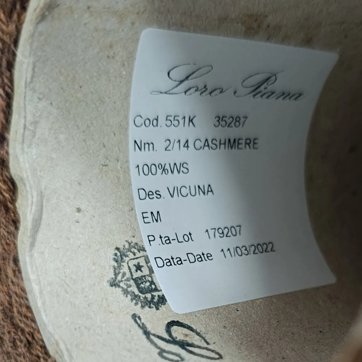Пряжа Loro Piana Cashmere (октан), кашемир бобинный, копия