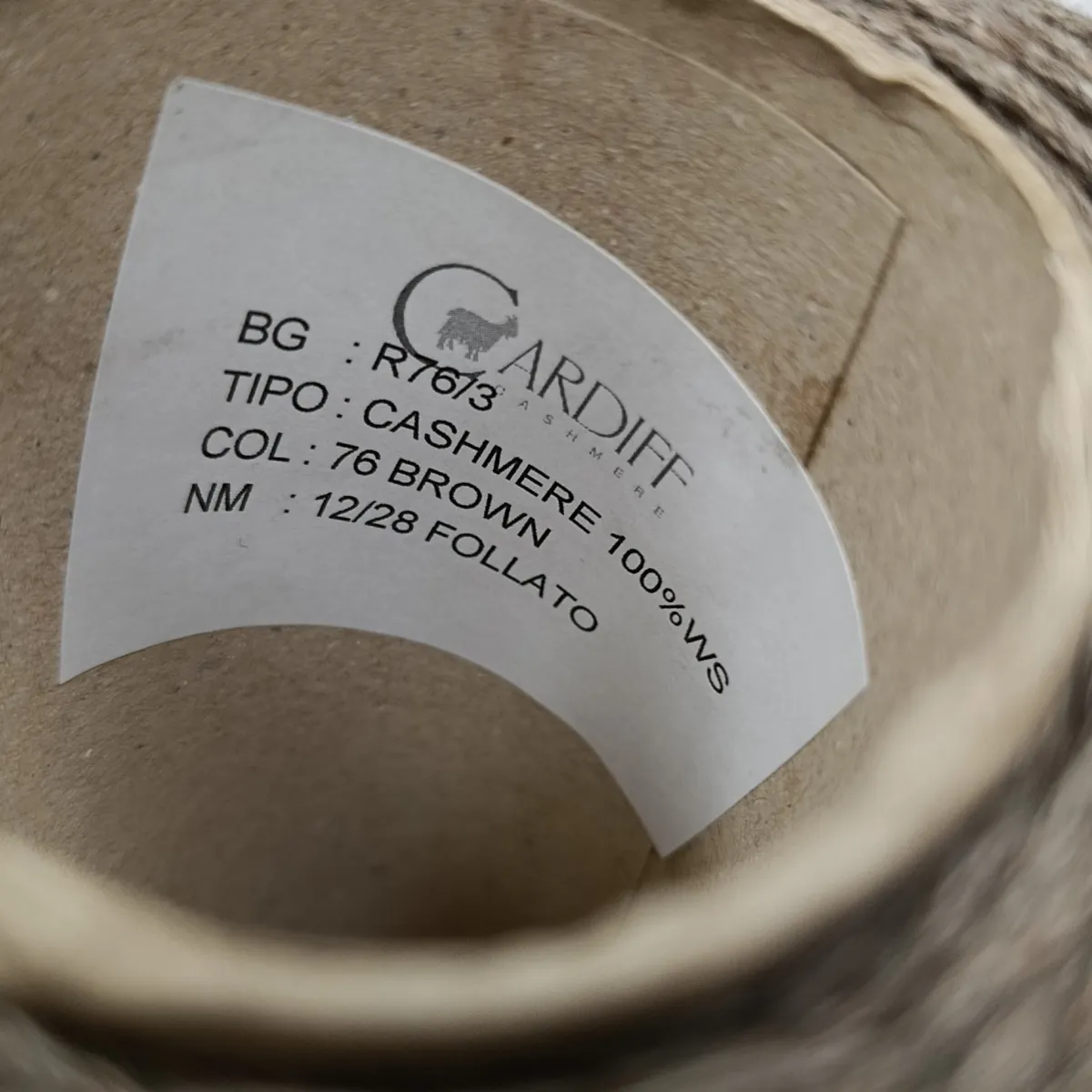 Пряжа Cardiff Cashmere, кашемир бобинный, какао мел