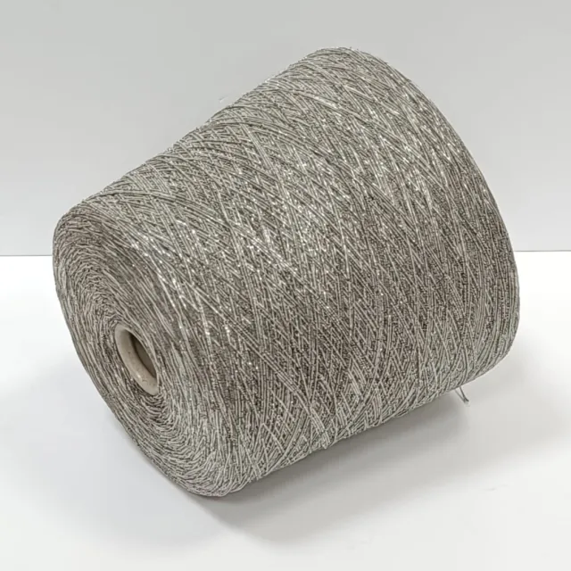 Пряжа New Mill Burla, хлопок бобинный, олива с люрексом