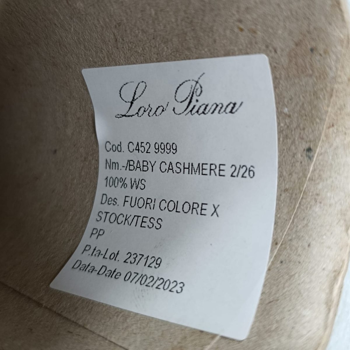 Пряжа Loro Piana Baby Cashmere, кашемир бобинный, талая вода цвет талая вода