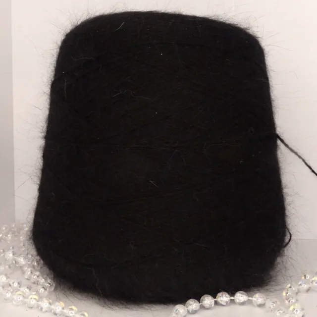 Пряжа Filpucci Gruppo Fluff, ангора бобинная, черный