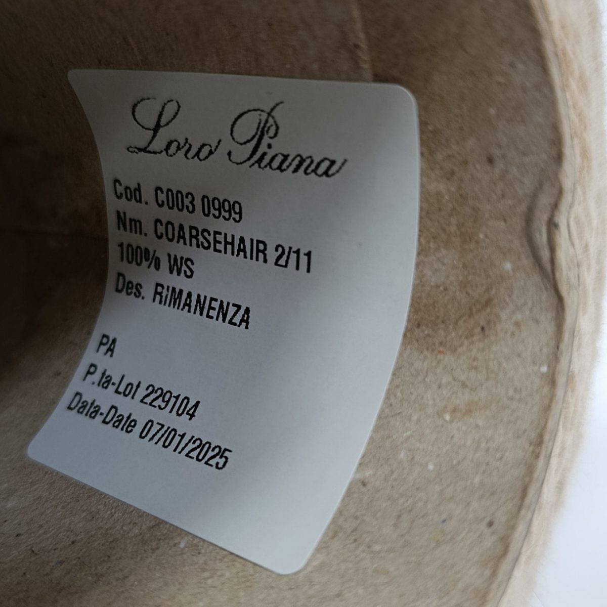 Пряжа Loro Piana Coarsehair, кашемир бобинный, бежевый цвет бежевый