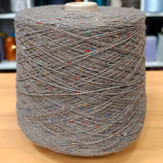 Пряжа G&G Filati Tweedwool, меринос бобинный, тауп/конфетти