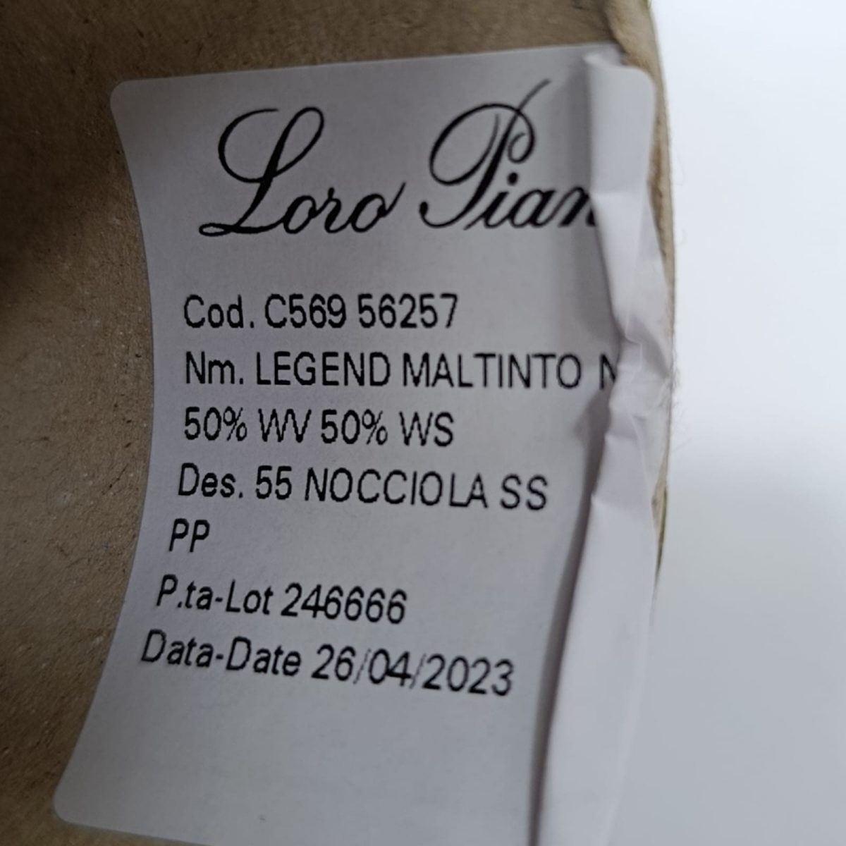 Пряжа Loro Piana Legend, кашемир бобинный, фундук цвет фундук