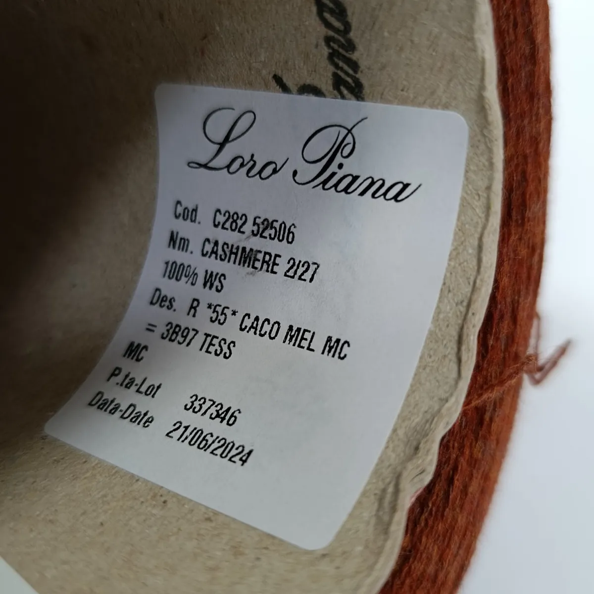 Пряжа Loro Piana Cashmere, кашемир бобинный, корица