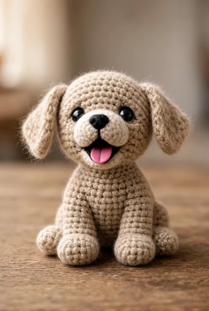 Щенок, которого связали из пряжи 🥹🧶