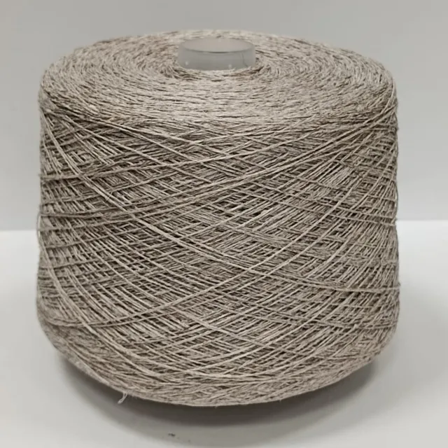 Пряжа Luxury Selection Frescolino, лён бобинный, тауп меланж