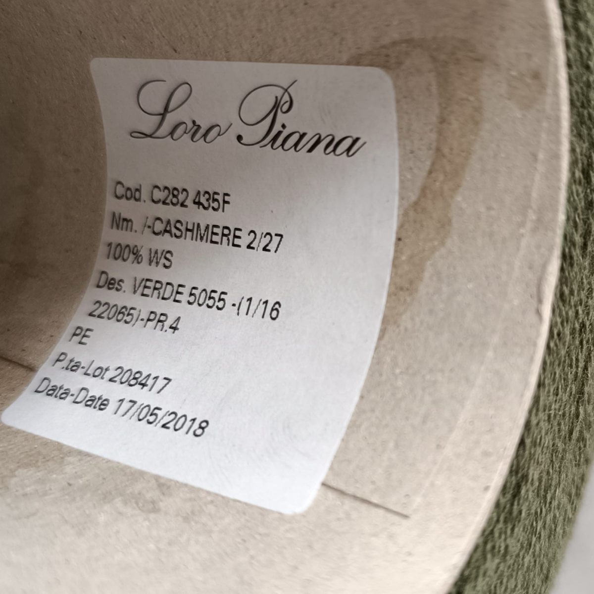Пряжа Loro Piana Cashmere, кашемир бобинный, листва цвет листва