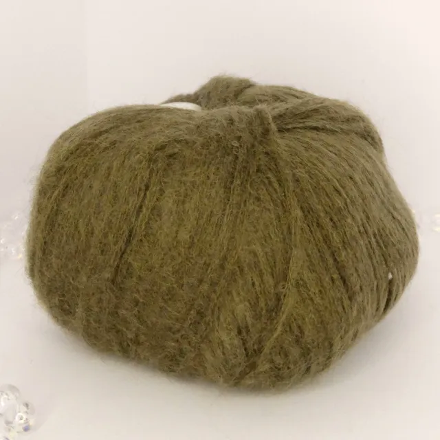 Пряжа Lineapiu Camelot Soft 50 гр, кидмохер в мотках, хаки