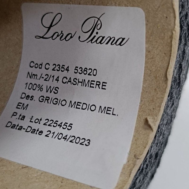 Пряжа Loro Piana Cashmere, кашемир бобинный, графит цвет графит