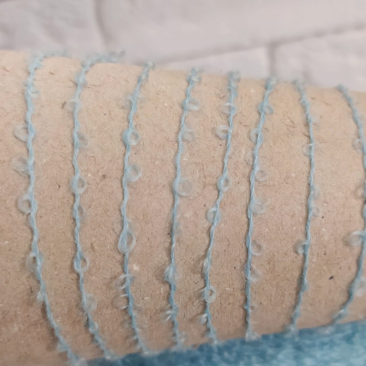 Пряжа Zegna Baruffa Flair, букле бобинное, голубой цвет голубой