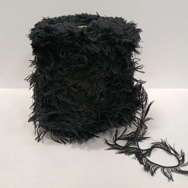 Пряжа Industria Italiana Filati Feather, меринос бобинный, черный