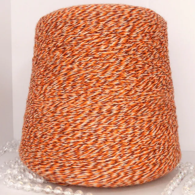 Пряжа Linssiema Batik, меринос бобинный, молочно-тарракотовый меланж