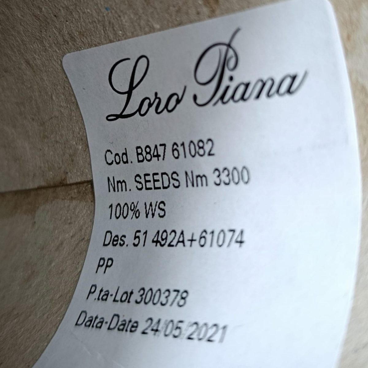 Пряжа Loro Piana Seeds, кашемир бобинный, пудра меланж цвет пудра меланж