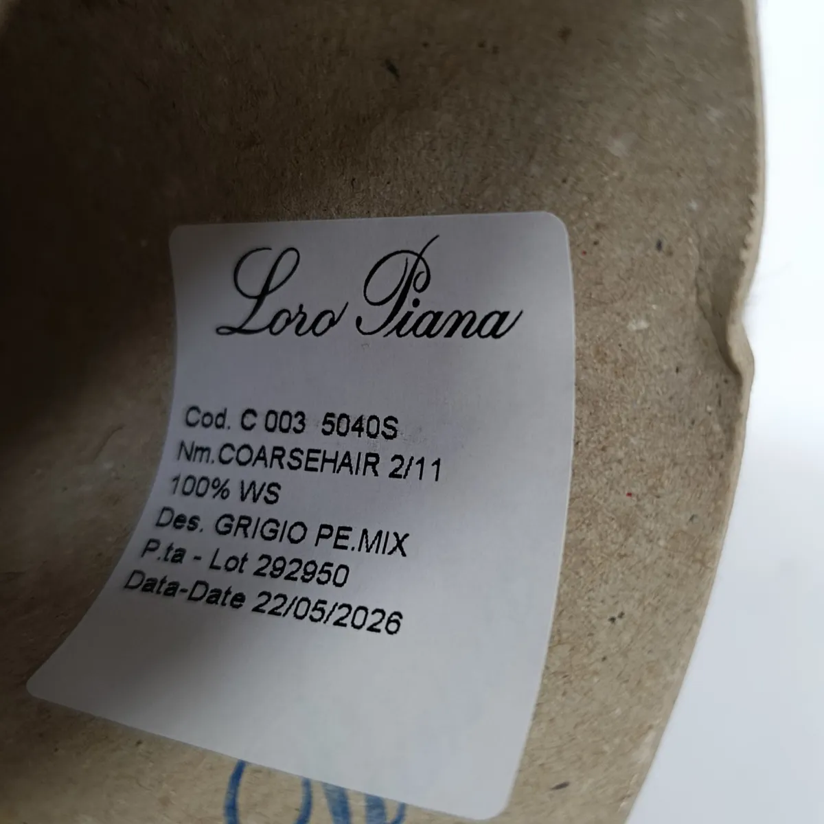 Пряжа Loro Piana Coarsehair, кашемир бобинный, светло-серый